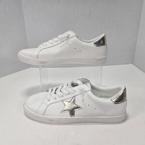 Vintage Havana Carla White Sneakers with Gold Star & Extra Laces Women's Size 9